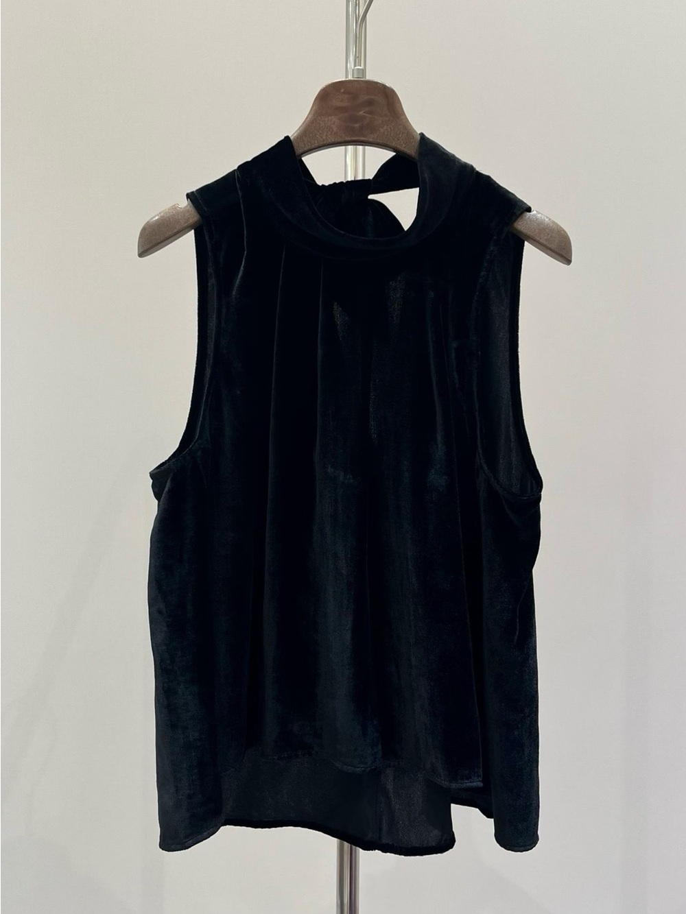 Steven Alan James Black Silk Velvet Sleeveless Top Size S NWT $235